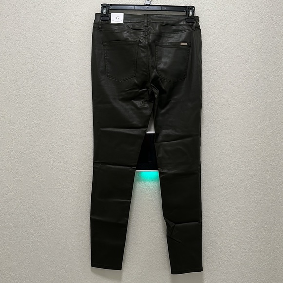 Women’s olive green coated moto Skny size 6. WHBM - Picture 3 of 5